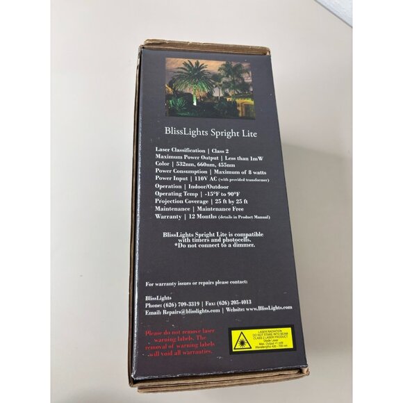 BlissLights Outdoor Spright STATIC Firefly Pool Laser Light w/ Timer RED NEW - Picture 4 of 5